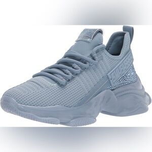 Steve Madden Maxima Baby Blue w/ Rhinestones Athletic Shoes Size 8 GUC